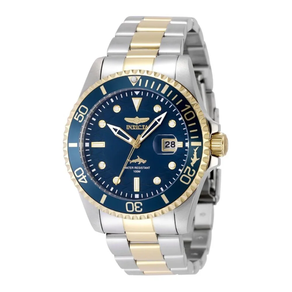 Invicta Pro Diver Men's Watch - 43mm, Gold, Steel (48791) in Hard Case - Picture 1 of 8